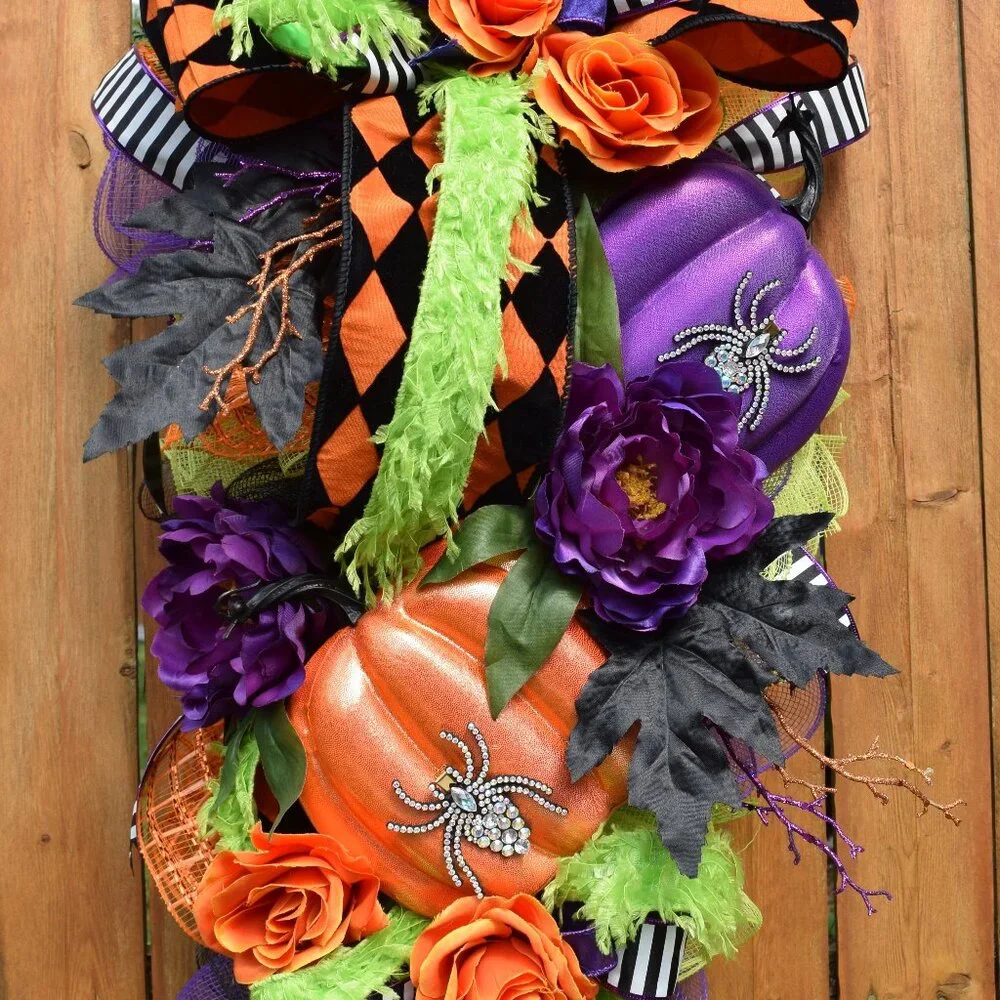 Halloween Wreath, Halloween Door Wreath, Halloween Front Door Wreath, Fall Decor